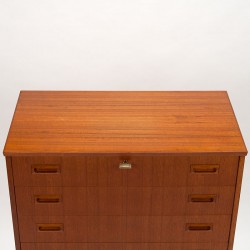 Mid-Century teak vintage Danish chest of drawers with 8 drawers