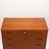 Mid-Century teak vintage Danish chest of drawers with 8 drawers