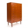 Mid-Century teak vintage Danish chest of drawers with 8 drawers