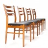 Farstrup set van 4 Mid-Century Deense vintage eettafel stoelen