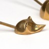 Vintage set of 3 small brass mice