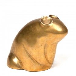 Vintage brass figure of a frog