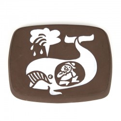 Vintage wall tile from De Goudvink 'Jonas in the Whale'