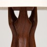 Organically designed vintage teak table lamp