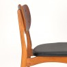 Vintage dining table chair Danish vintage model in teak and oak