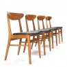 Danish set of 4 vintage Farstrup model 210 chairs