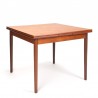 Square model Danish vintage extendable small dining table