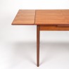 Square model Danish vintage extendable small dining table