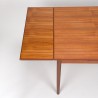 Square model Danish vintage extendable small dining table