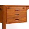 Klein model vintage teakhouten Mid-Century bureau