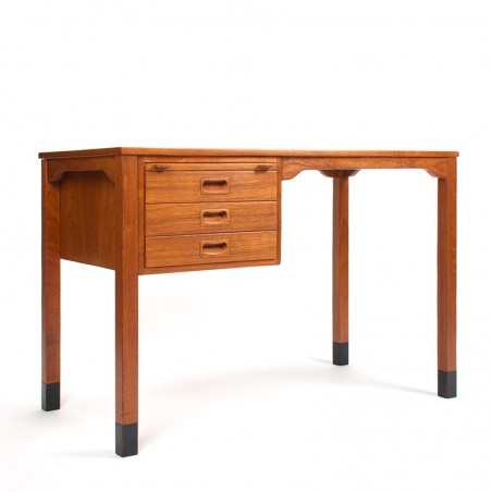 Klein model vintage teakhouten Mid-Century bureau