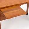 Klein model vintage teakhouten Mid-Century bureau