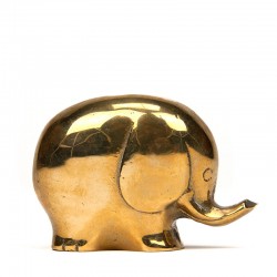 Small vintage brass sculpture of an elephant