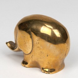 Small vintage brass sculpture of an elephant