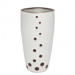 Jaap Ravelli vintage vase white glaze with dots model 7-6