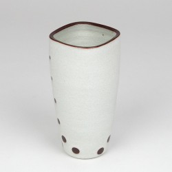 Jaap Ravelli vintage vase white glaze with dots model 7-6