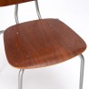 Deense vintage schoolstoel in teak en metaal