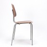 Danish vintage school chair in teak and metal