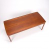 Swedish teak vintage coffee table design Yngvar Sandström