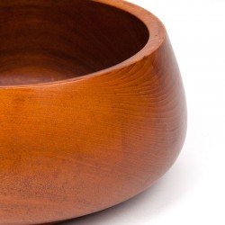 Round model vintage teak vintage serving bowl