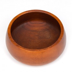 Round model vintage teak vintage serving bowl