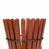 Danish teak vintage planter with brass detail