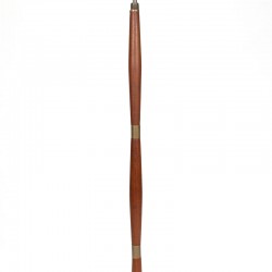 Mid-Century Deense vintage vloerlamp in teak en messing