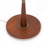 Mid-Century Deense vintage vloerlamp in teak en messing