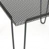 Black perforated metal vintage side table/plant table