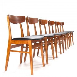 Findahl's vintage set of 6 Danish dining table chairs