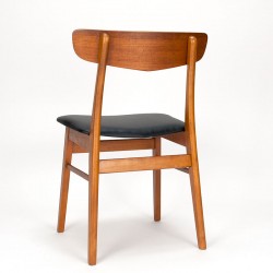 Findahl's vintage set van 6 Deense eettafel stoelen