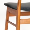 Findahl's vintage set van 6 Deense eettafel stoelen