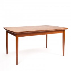 Teakhouten Deense uitschuifbare Mid-Century design eettafel