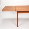 Teakhouten Deense uitschuifbare Mid-Century design eettafel