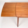 Teakhouten Deense uitschuifbare Mid-Century design eettafel