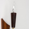 Set of rosewood vintage wall lamps from Belysning