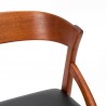 Dyrlund Mid-Century stoel met ronde rug in teak