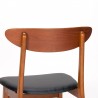 Model 210 Deense Mid-Century eettafel stoelen van Farstrup