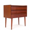 Teak Mid-Century vintage Danish small chest of drawers