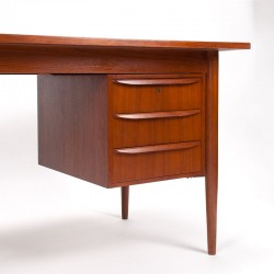 Gunnar Nielsen Tibergaard teak vintage Danish desk