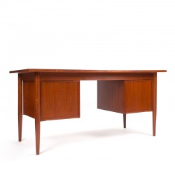 Gunnar Nielsen Tibergaard teakhouten vintage Deens bureau