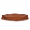 Vintage teak serving dish diamond-shaped