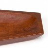 Vintage teak serving dish diamond-shaped