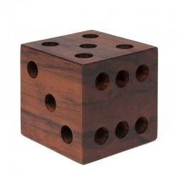 Walnut vintage object as dice