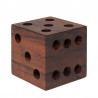 Walnut vintage object as dice