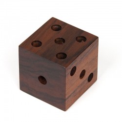 Walnut vintage object as dice