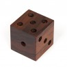 Walnut vintage object as dice