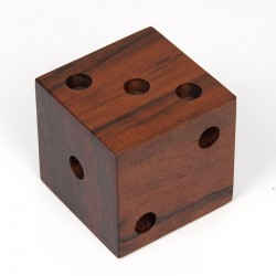 Walnut vintage object as dice