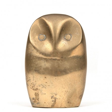 Small model vintage owl in brass