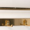 Vintage brass wall coat rack from the sixties